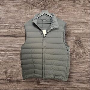 Theory Men's Gray Puffer Vest SZ M
